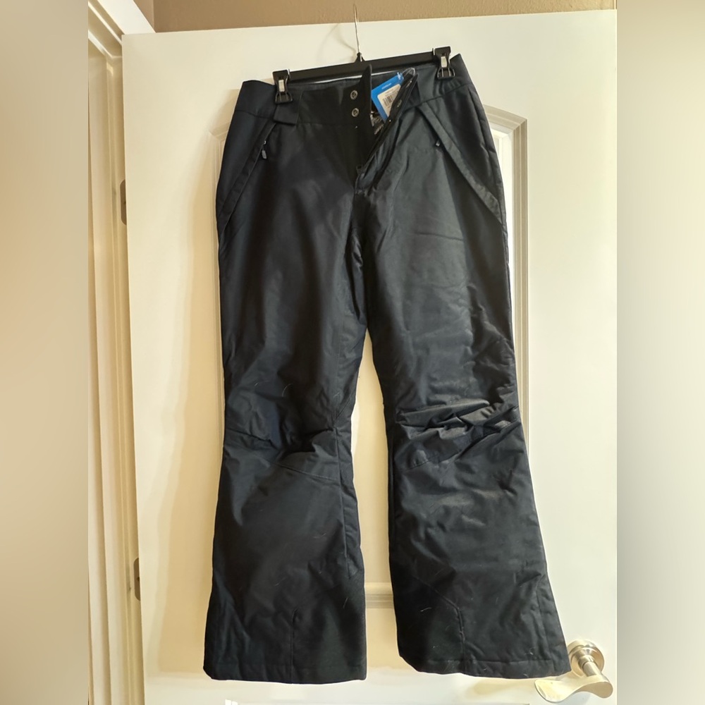 Columbia Women’s Black Snow Pants, Size S Short, Arctic Trip Omni-Tech